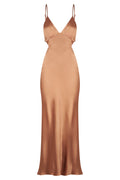 LA LUNE BACKLESS MIDI DRESS - COPPER