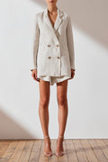 SHAW LINEN DOUBLE BREASTED BLAZER