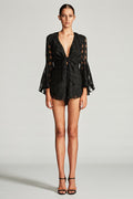 PERSEUS TIE FRONT PLAYSUIT