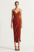 CORE COCKTAIL DRESS - RUST