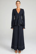 DELON FRILL JACKET - NAVY