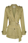 ELLINGTON LINEN JACKET - OLIVE