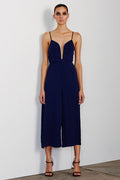 LETICIA CROPPED JUMPSUIT - NAVY