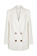 ST MARTIN LINEN DOUBLE BREASTED BLAZER - NATURAL