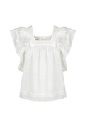 ACKLEY COTTON LACE BABY DOLL TOP - WHITE